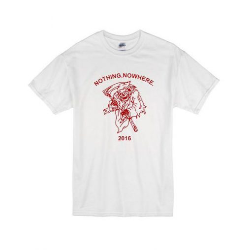 grim reaper nothing nowhere t-shirt