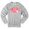 lips smoking sweatshirt