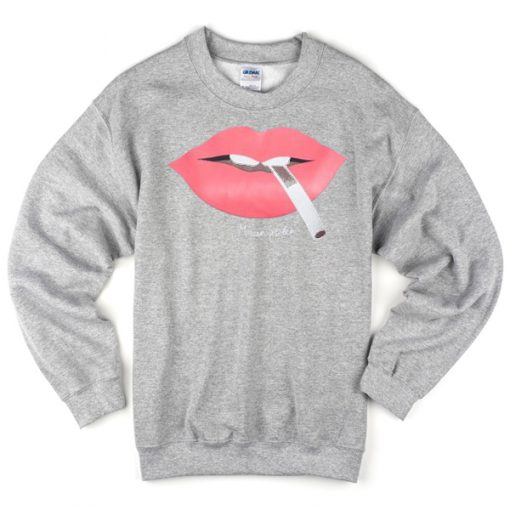 lips smoking sweatshirt