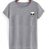 face alien dark grey tshirt