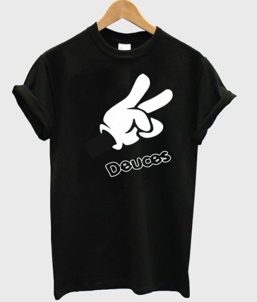 Mickey Mouse Hands Deuces T-shirt