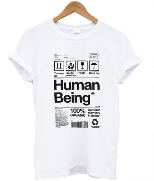 human being 100 organic tshirt