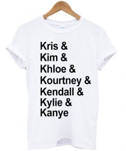 Kris Kim kourtney Khloe Kendall Kylie kardashian fan shirt