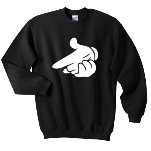 Mickey gun hands sweatshirt