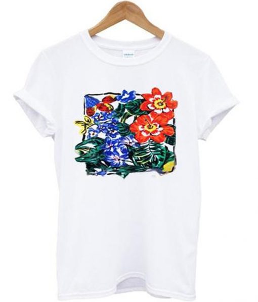 flower paint t-shirt