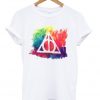 triangle of colorful t-shirt