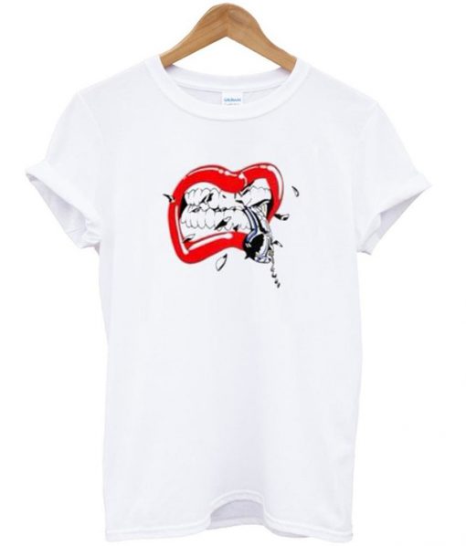 lips dope earphone tshirt