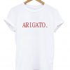 Arigato font t-shirt