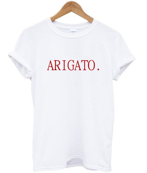 Arigato font t-shirt