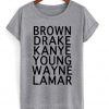 Famous Rap Stars Popular Hip Hop Rappers Graphic Tee Shirt