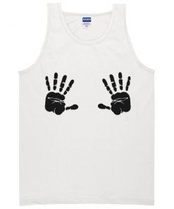 Hand Prints Funny Grunge Graphic Tank top