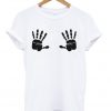 Hand Prints Funny Grunge Graphic Tee Shirt