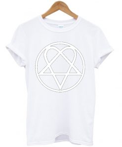 Heartagram Heart Pentagram Love Hate Graphic Band Tee Shirt