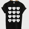 Hearts Phone Dial Pad Keypad Cellphone T-shirt