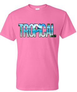 Tropical Fun Sun Sand Palm Tree Fun Graphic Beach Tee Shirt