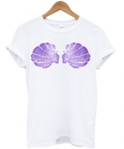 mermaid shell bra t-shirt