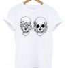 Hear see no evil skull T-shirt