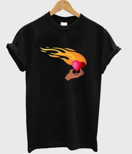 fire heart t-shirt