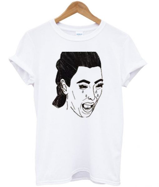 kim kardashian crying drawing t-shirt