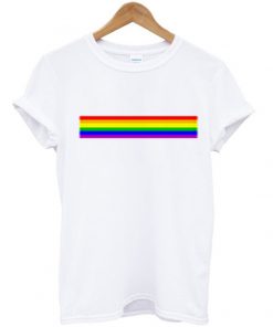 rainbow line t-shirt