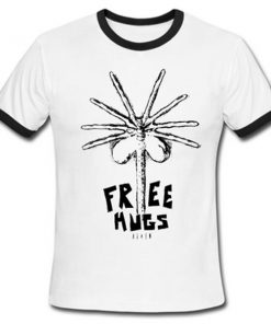 alien free hugs ringer tshirt