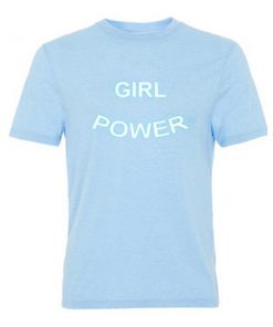 blue girl power tshirt