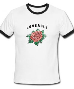 loveable flower ringer tshirt