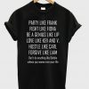 party like frank t-shirt