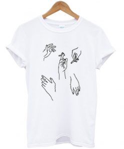pattern sketch of hands t-shirt