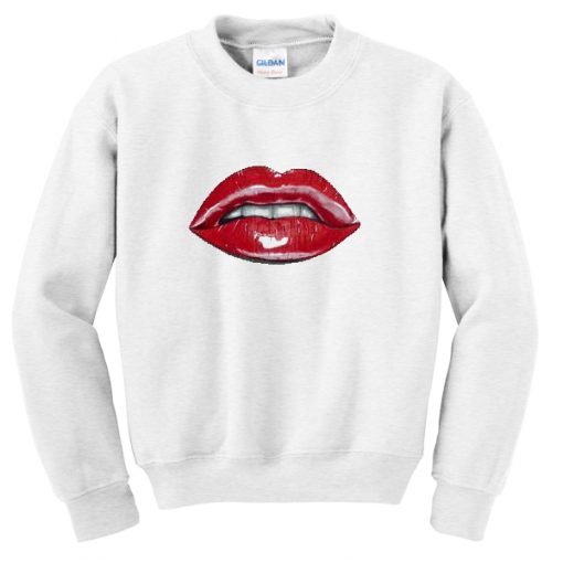 red lips sweatshirt