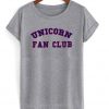 unicorn fan club t-shirt