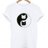 yin yang cat t-shirt