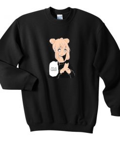 Anime Girl Texting Sweatshirt