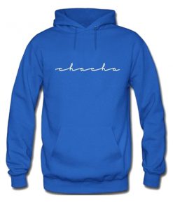 chacha the wave blue hoodie