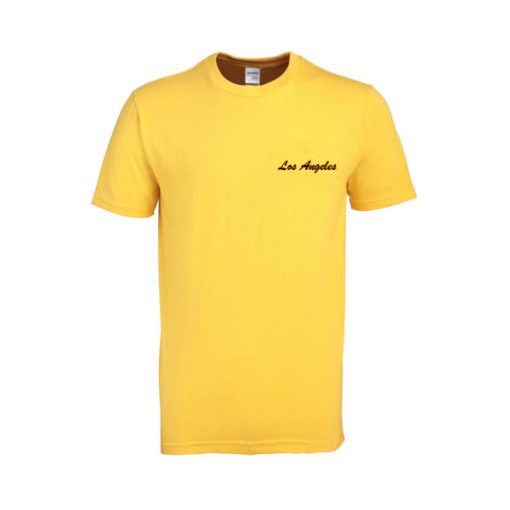 los angeles yellow color tshirt