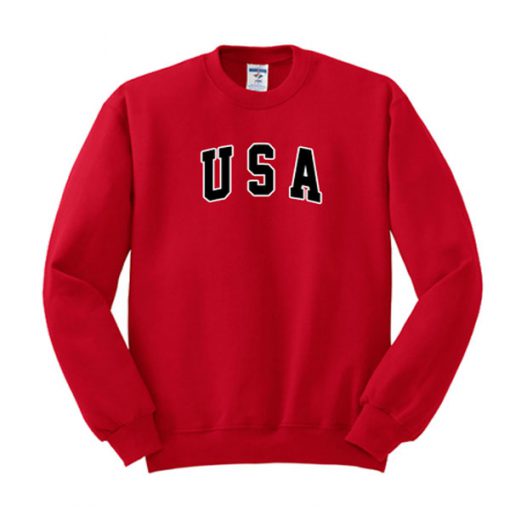 USA red sweatshirt