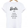 barbie paris london newyork milan t-shirt