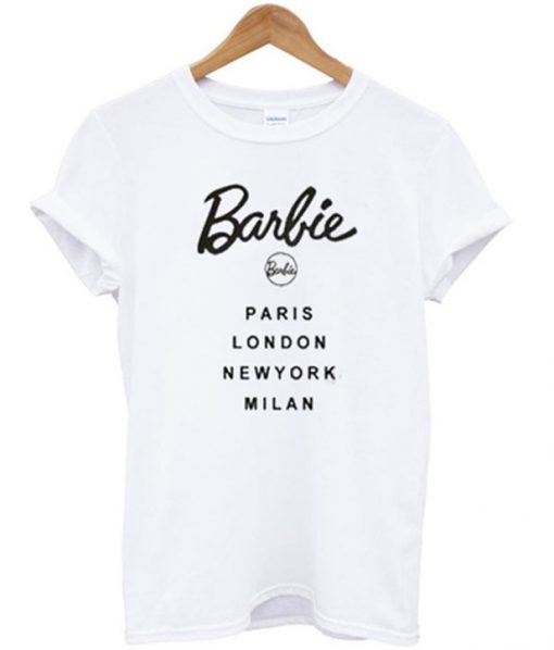 barbie paris london newyork milan t-shirt