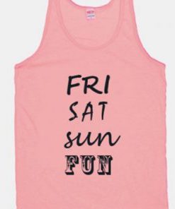 fri sat sun fun tanktop