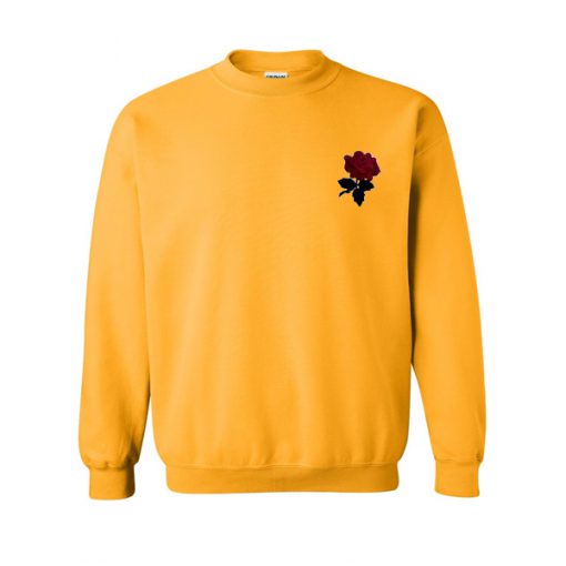 rose yellow sweatshirt