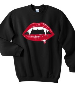 vampire fangs sweatshirt