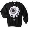 Eyeball Anime black Sweatshirt