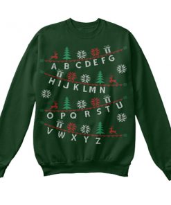 alphabet christmas sweatshirt