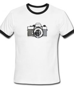 camera retro ringer tshirt