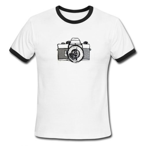 camera retro ringer tshirt