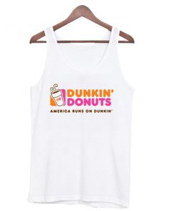 dunkin donuts america runs on dunkin tanktop