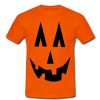 halloween pumpkin face orange tshirt