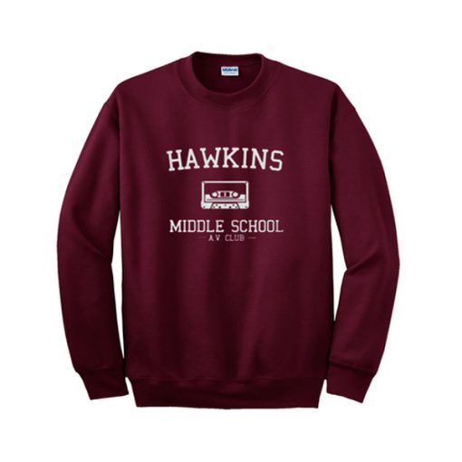 hawkins middle school sweatshirt