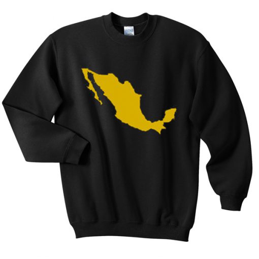 mexico map sweatshirt