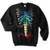 Bones Pattern Print Sweatshirt